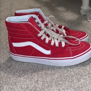 RED VANS SK8 HI SZ 8.5!!!